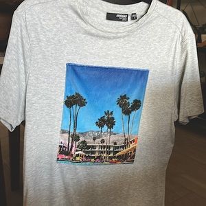 Murano liquid luxury slim fit mens large motel swimming scene circa 1950-1960’s